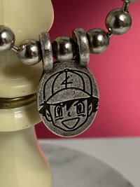 Retro silver Pokemon Trainer choker necklace
