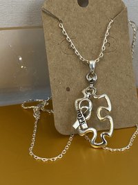 Silver Autism and hope awareness puzzle