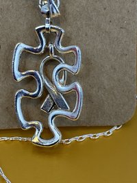 Silver Autism and hope awareness puzzle