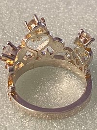 925 stamped Princess heart cubic zirconia ring
