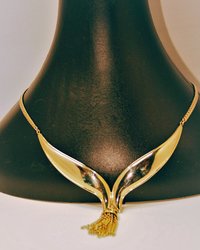 Vintage Gold Tone Mermaid Tail Choker by Avon