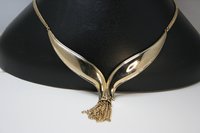 Vintage Gold Tone Mermaid Tail Choker by Avon