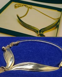 Vintage Gold Tone Mermaid Tail Choker by Avon