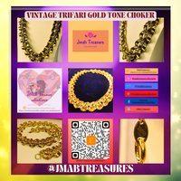 Vintage -  Gold tone choker necklace