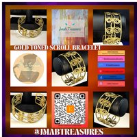 Gold toned scroll bracelet
