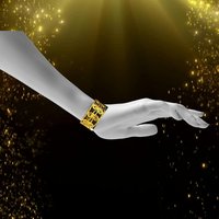 Gold toned scroll bracelet