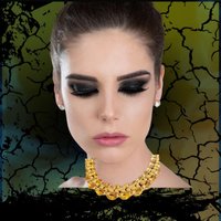 Vintage -  Gold tone choker necklace