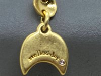 Vintage - Gold tone with white enamel trevally earrings