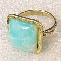 925 stamped square seal colour stone with filigree accents around the band