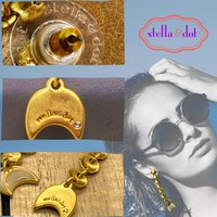 Vintage - Gold tone with white enamel trevally earrings
