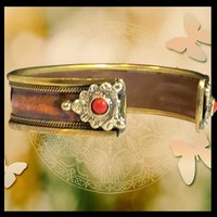 Multi color mantra statement cuff.