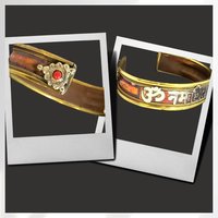 Multi color mantra statement cuff.