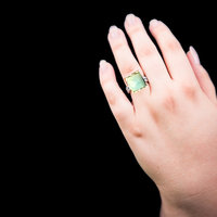 925 stamped square seal colour stone with filigree accents around the band