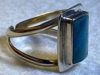 Adjustable Silver Turquoise Stone Ring