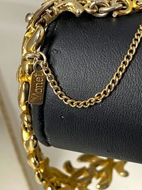 Vintage Signed Monet Gold Tone Metal Bracelet
