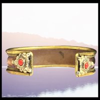 Multi color mantra statement cuff.