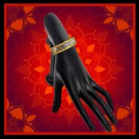 Multi color mantra statement cuff.