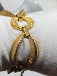 Vintage Gold Tone Signed Dorlan Chunky Oval Chain Link Bracelet