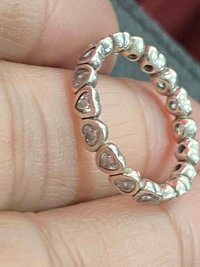 Silver Pandora 925 signed Heart 'Forever More'  band ring