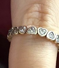 Silver Pandora 925 signed Heart 'Forever More'  band ring
