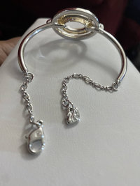 Authentic Swarovski Signed Logan Golden Shadow Bangle Bracelet and Rhodium-plated Circles Masquerade Pendant Pierced Earrings set.