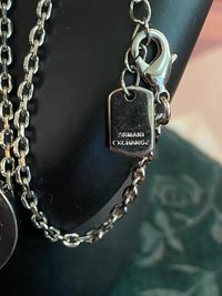 Armani Exchange signed  Double Rings Pendant and silver necklace