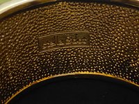 Stella & Dot Faux Snake Skin Wide Chunky Cuff/Bangle Bracelet With Rhinestone, Magnetic Clasp, and Stella and Dot Hallmarked