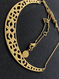 Stella and Dot Gold Tone Avalon Crescent Necklace