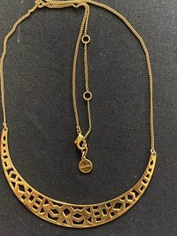 Stella and Dot Gold Tone Avalon Crescent Necklace