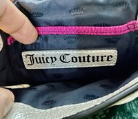 Bejeweled  Juicy Couture white with silver tone chain and dark stone