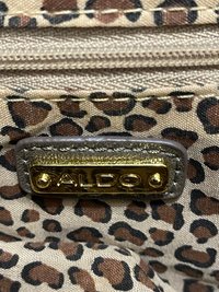Aldo Taupe Spacious Handbag Purse with Faux Fur & Tassels
