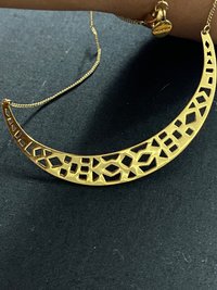 Stella and Dot Gold Tone Avalon Crescent Necklace