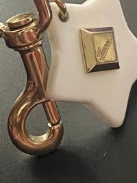 Vintage GUCCI Authentic Interlocking star form Key Keyholder Key Ring Bag Charm.