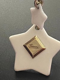 Vintage GUCCI Authentic Interlocking star form Key Keyholder Key Ring Bag Charm.