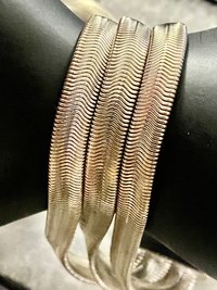 Vintage Napier Thick Silver multi strand Herringbone Bracelet