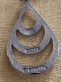 Silver Tone Vintage D'Orlan Multi Chain Statement Necklace