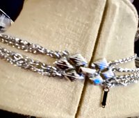 Silver Tone Vintage D'Orlan Multi Chain Statement Necklace