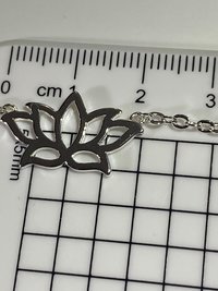 Silver tone Lotus pendant and necklace