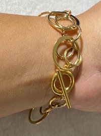 Gold tone Ralph Lauren chunky oval links bracelet