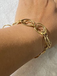 Gold tone Ralph Lauren chunky oval links bracelet