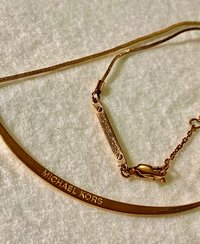 Long Curved Rose Gold Michael Kors Pendant