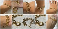Gold tone Ralph Lauren chunky oval links bracelet