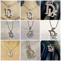 Christian Dior Vintage Dior Silver Logo Necklace