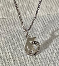 Juicy couture Silver Gothic Letter necklace & pendant