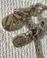 Juicy couture Silver Gothic Letter necklace & pendant