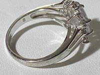 NVC snowflake rose cut encrusted in sparkly stones on silver band