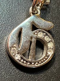 Juicy couture Silver Gothic Letter necklace & pendant