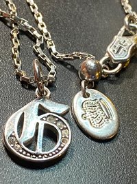 Juicy couture Silver Gothic Letter necklace & pendant