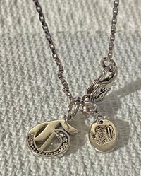 Juicy couture Silver Gothic Letter necklace & pendant
