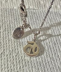 Juicy couture Silver Gothic Letter necklace & pendant
